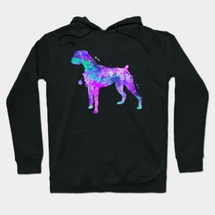 Boxer Dog Watercolor Painting Hoodie